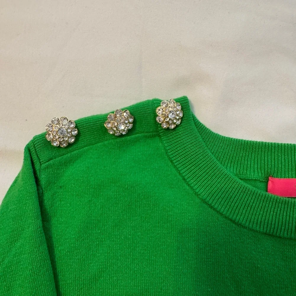 Lilly Pulitzer Vibrant Green Knit Top - Picture 2 of 7